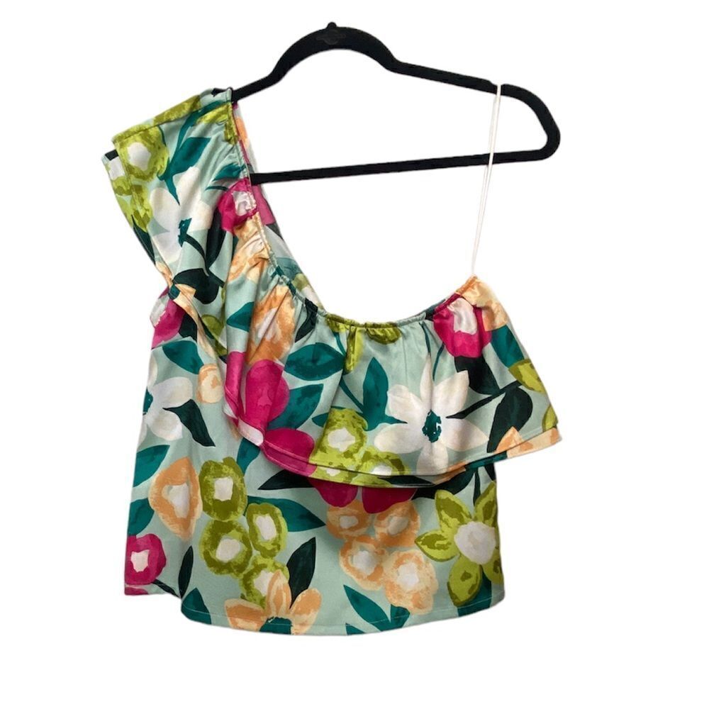 TCEC One Shoulder Ruffle Top